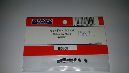 JR80001 - Setscrew M3x4